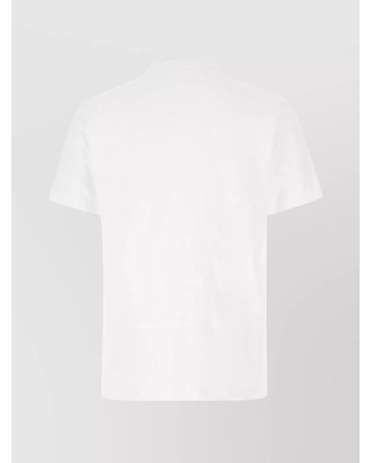 Comme des Garçons White Crew-Neck Pure Cotton T-Shirt With Short Sleeves for men