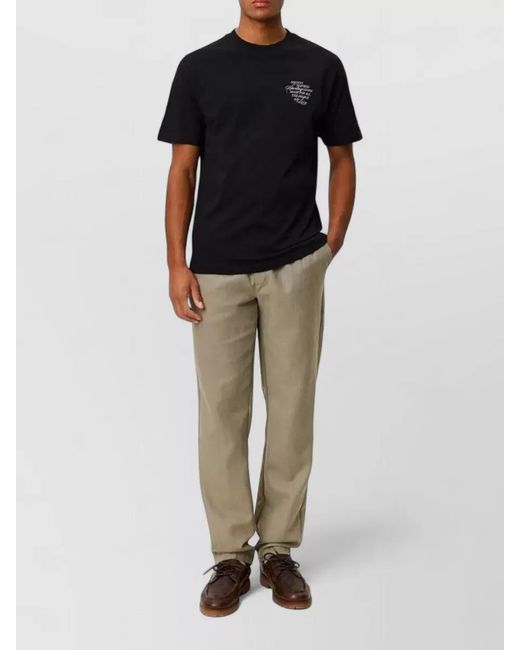 Les Deux Black Ben Faience Graphic Logo Back Print T-Shirt for men