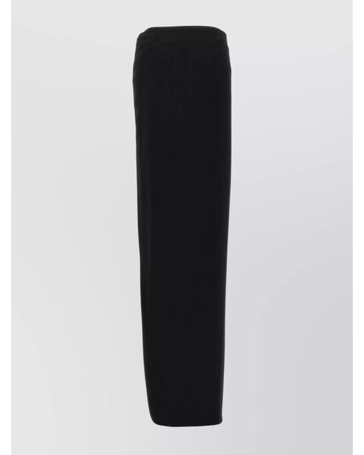 Ann Demeulemeester Black Lamb Leather Asymmetric Skirt