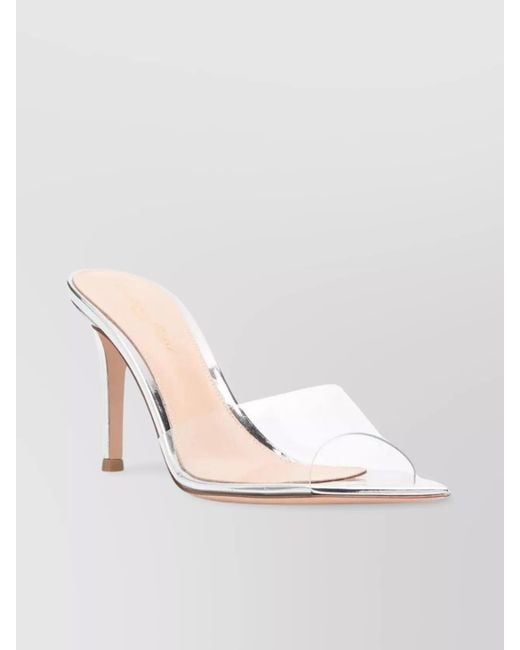 Gianvito Rossi White Pointed Toe Mules