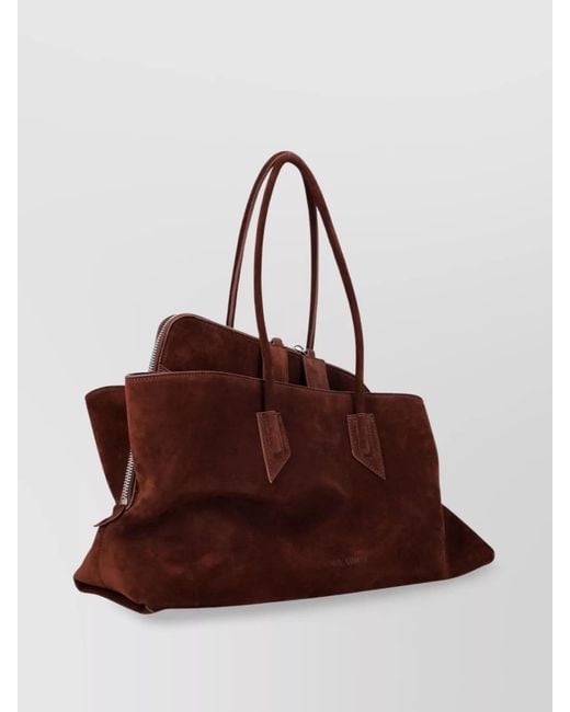 The Attico Brown Suede Tote Bag