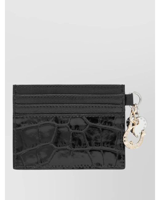 Vivienne Westwood Black Crocodile Effect Wallet Keychain Attachment