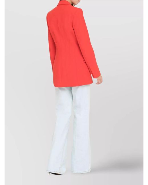 Genny Red Wool Double-Breasted Blazer