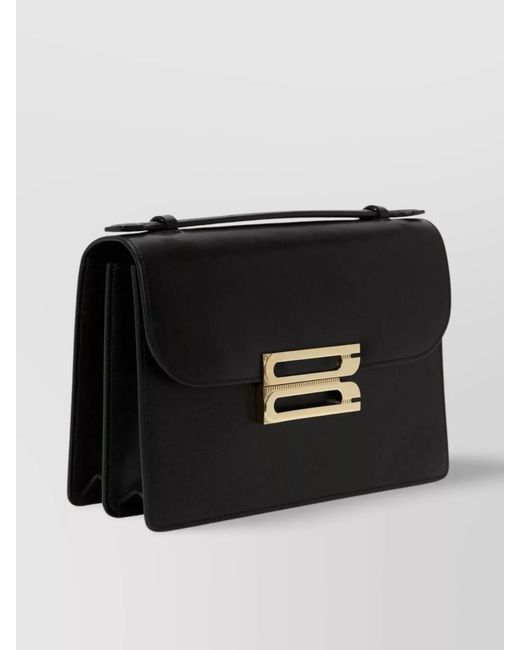 Victoria Beckham Black Dorian Leather Shoulder Bag