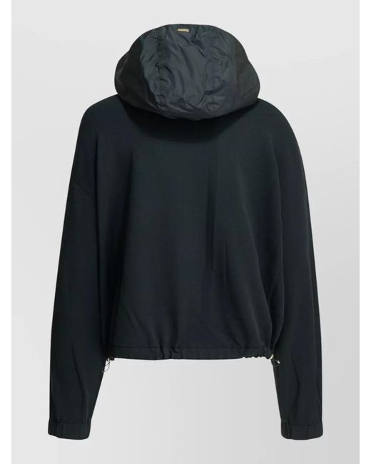 Herno Black Zip-Up Relaxed Fit Jacket