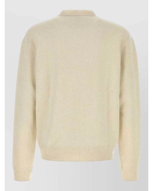 A.P.C. Natural Wool Kevin Cardigan V Neckline for men