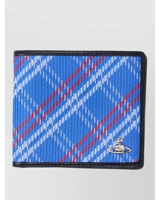 Vivienne Westwood Blue Bi Fold Square Wallet And Cardholder for men