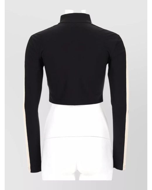 Palm Angels Black Cropped Track Jacket