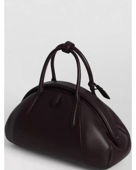 Alaïa Black Leather Top Handle Tote Bag