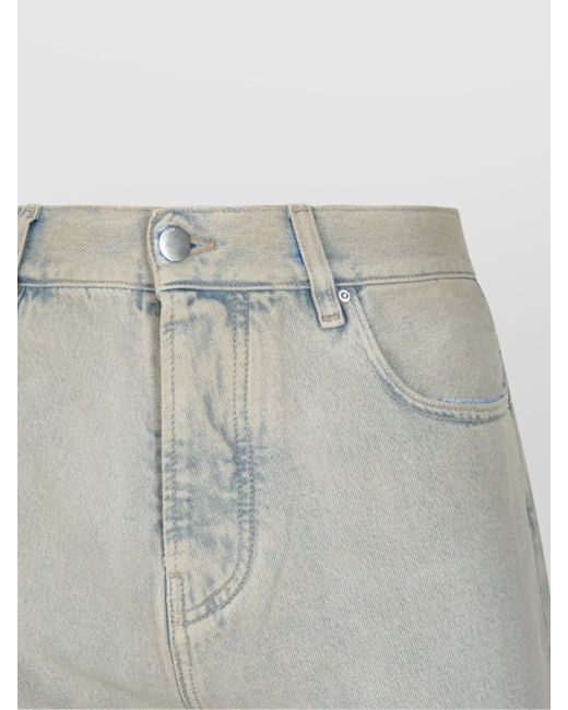 Amiri Gray Cotton Wide-Leg Jeans for men