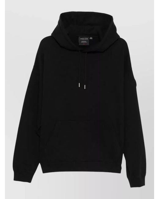 Canada Goose Black Cotton Logo Hoodie for men