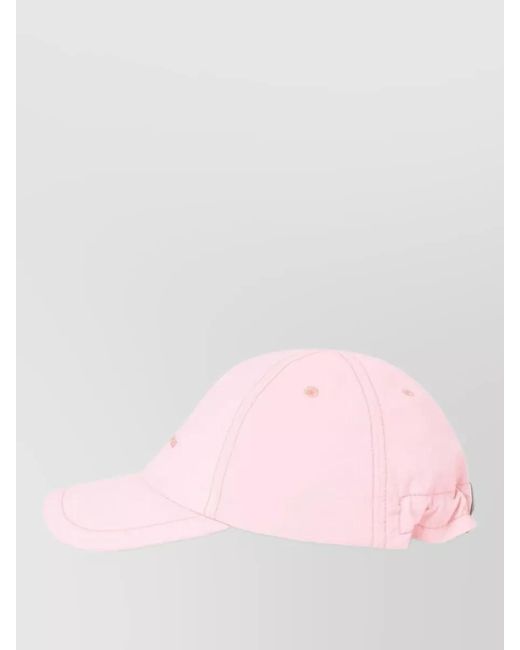 Jacquemus Pink Embroidered Logo Baseball Cap for men
