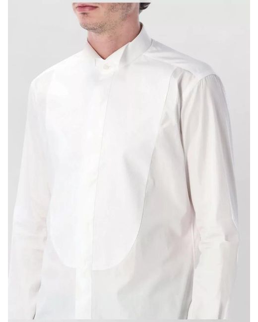 Xacus White Tailor Fit Plastron Evening Shirt for men