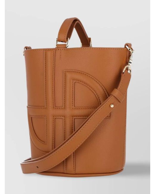 Patou Brown Leather Bucket Bag