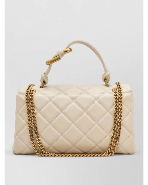 Marc Jacobs Natural Leather Shoulder Bag Chain Strap Top Handle