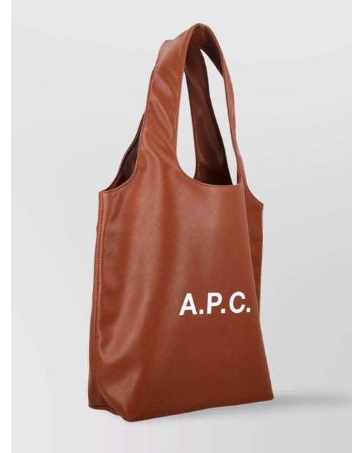 A.P.C. Brown Small Ninon Tote Bag for men