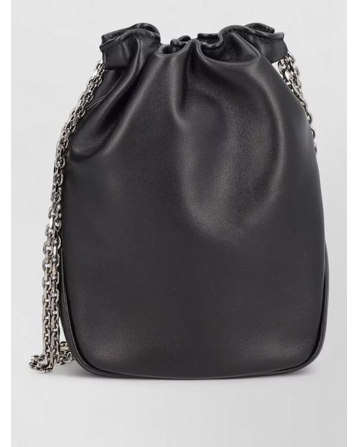 Roger Vivier Black Pilgrim Chain Strap Bucket Bag Rectangular