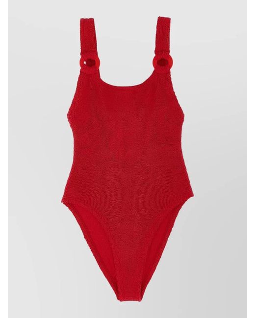 Hunza G Red Domino One-Piece Swimsuit