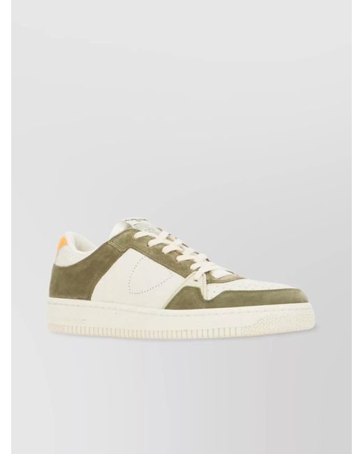 Philippe Model Metallic Leather And Suede Sneakers for men