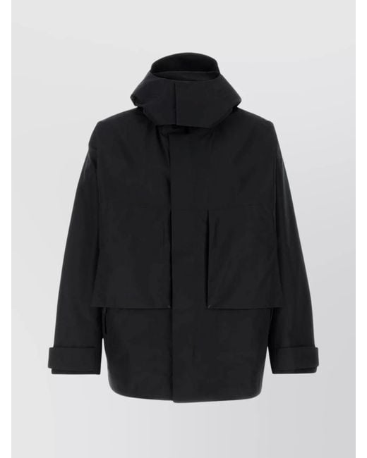 Herno Black Hooded Jacket for men