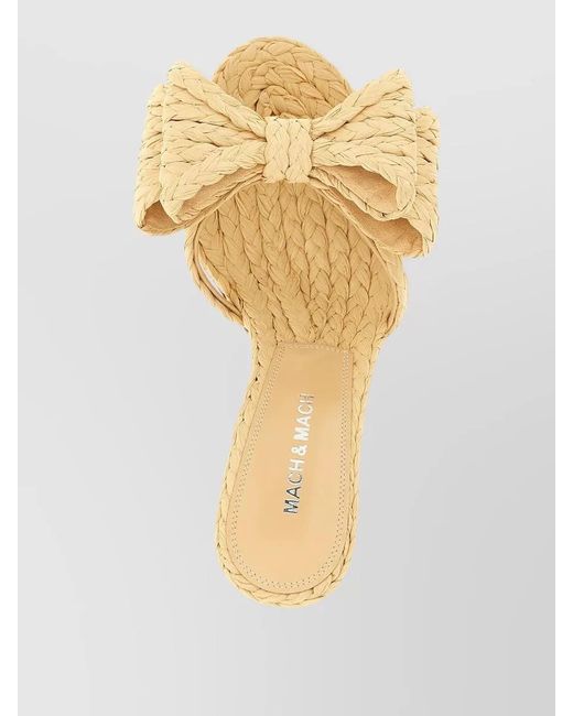 Mach & Mach Natural Raffia Mules