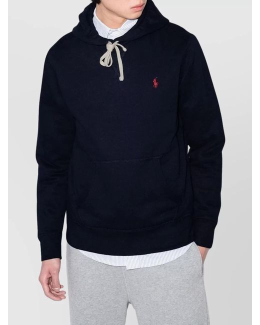 Polo Ralph Lauren Blue Logo-Embroidered Hoodie for men