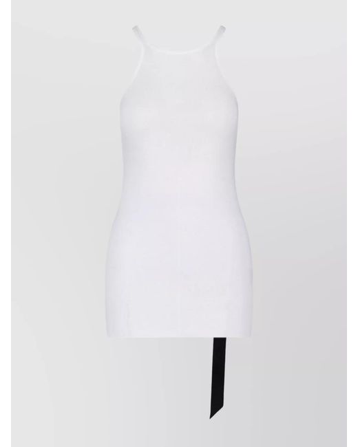 Rick Owens White Cotton Sleeveless Top