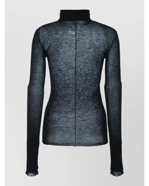 Elisabetta Franchi Blue Turtleneck Sweater