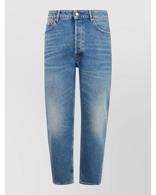 Golden Goose Deluxe Brand Blue Denim Straight-Leg Trousers for men