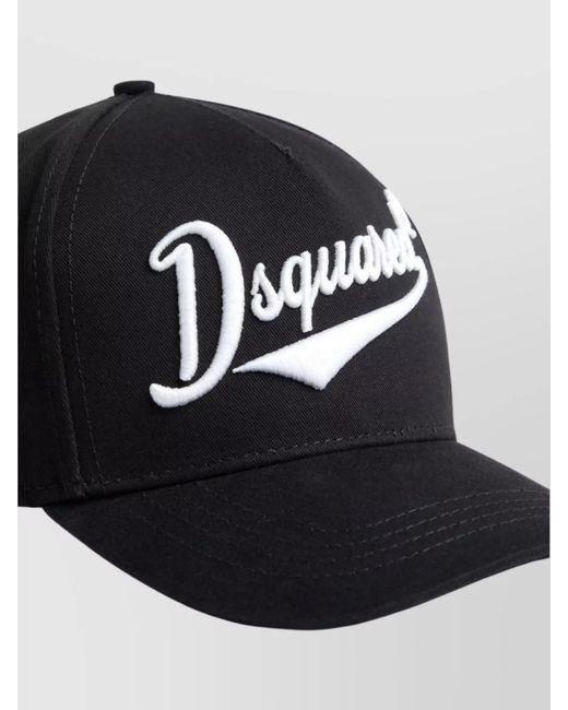 DSquared² Blue Cap Logo Embroidered Curved Peak