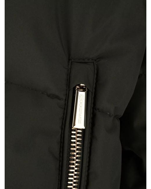 Moorer Black Polyester Gadia Hooded Down Jacket Quilted Pockets