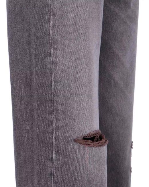Our Legacy Gray Wide-Leg Trousers