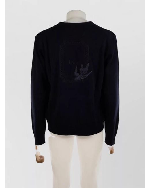 Dior Blue Cotton Cardigan for men
