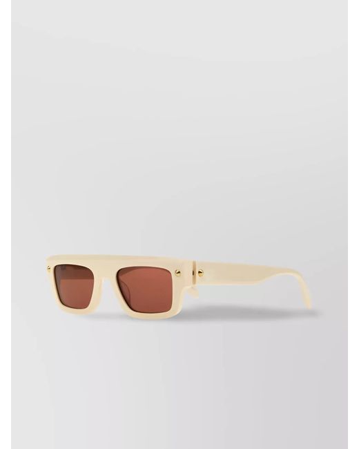 McQueen Natural Acetate Square Sunglasses