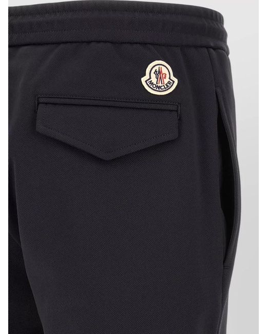 Moncler Blue Jogger Pants Logo Detail Elastic Waistband for men