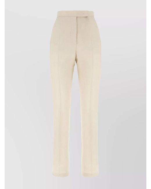 Max Mara Natural Wool Blend Tailored Trousers