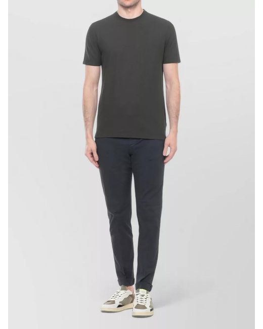 Zanone Green Crewneck T Shirt Short Sleeves for men