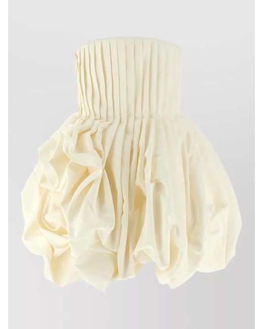 Carolina Herrera Natural Silk Mini Dress