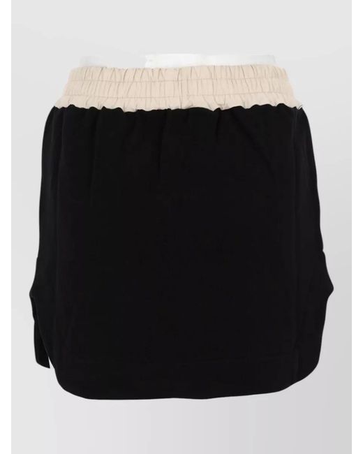Barrow Black Cotton Knee-Length Shorts