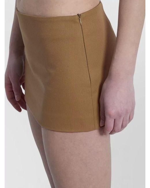 Frankie Shop Natural Hera Mini Skirt Regular Fit Short