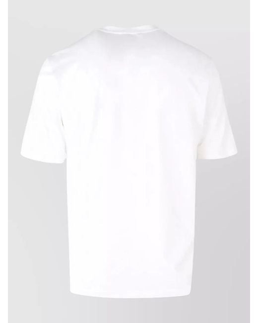 Lardini White Silk Blend Crew Neck T-Shirt for men