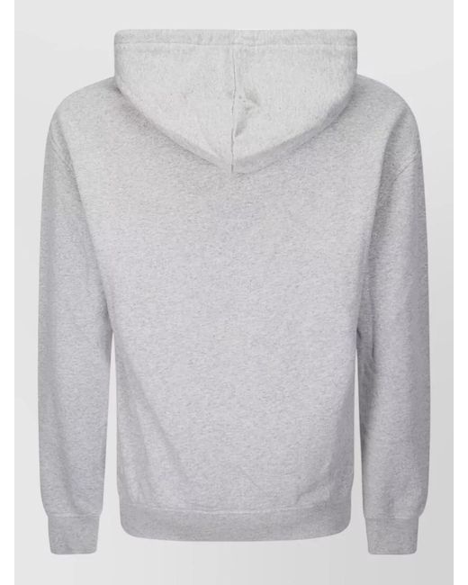 ICECREAM Gray Crystal Logo Cotton Hooded Sweatshirt for men