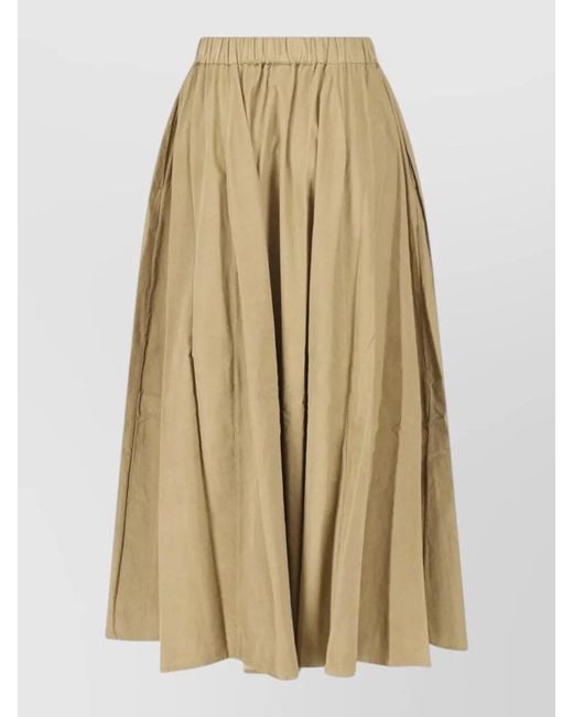 Aspesi Natural Cotton Midi Full Skirt