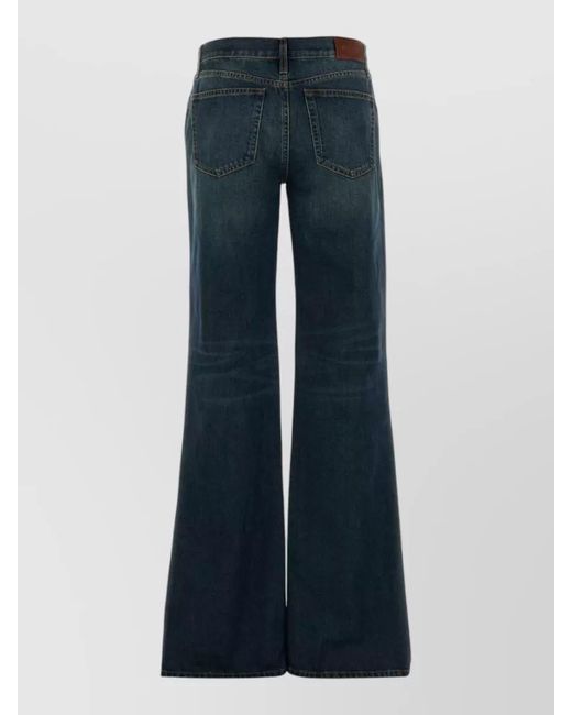 Gucci Blue Denim Flared Trousers
