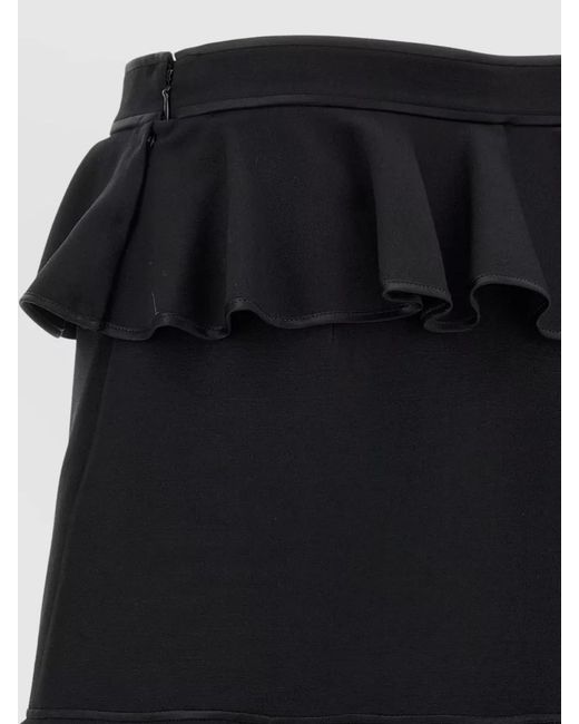 Valentino Garavani Black Silk High-Rise Skirt