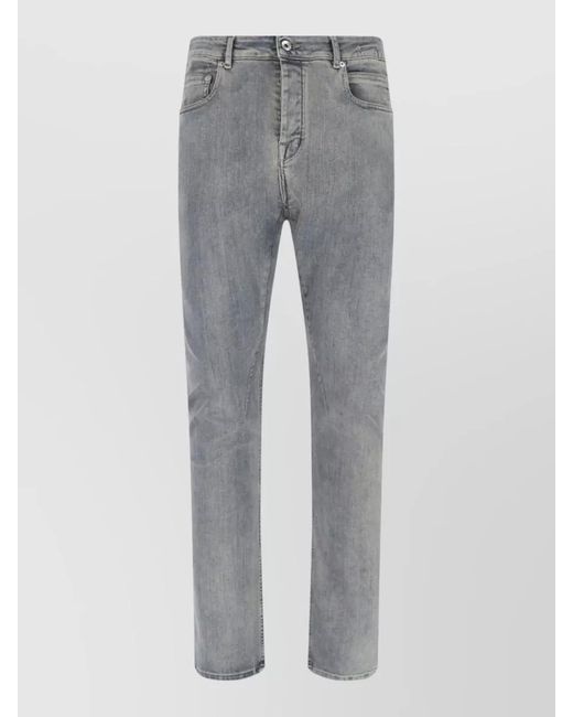 Rick Owens Gray Straight-Leg Denim Jeans for men
