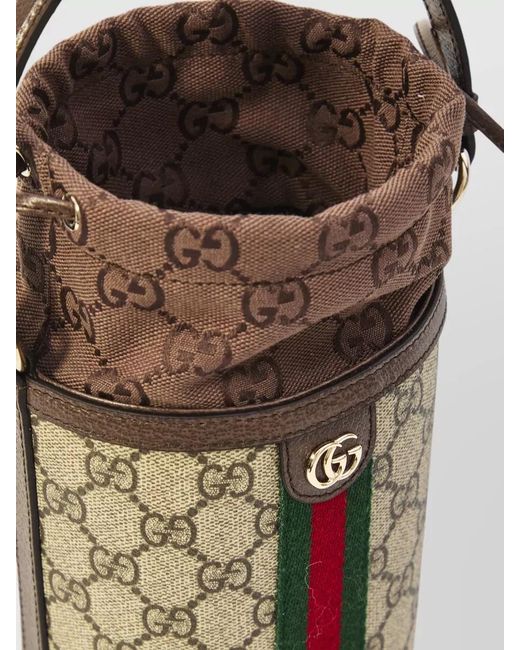 Gucci Black Ophidia Coated Canvas Bucket Bag