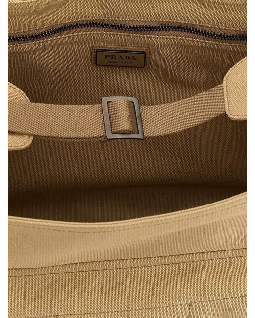 Prada Natural Canvas Shoulder Bag for men