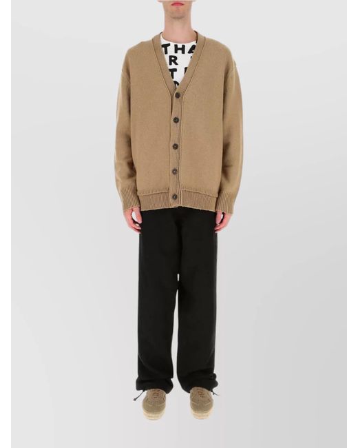 Maison Margiela Natural Regular-Fit V-Neck Cardigan for men