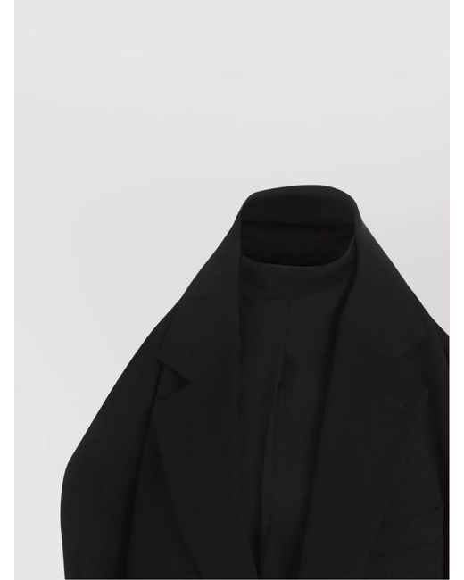 Balenciaga Black Cutout Blazer Midi Dress